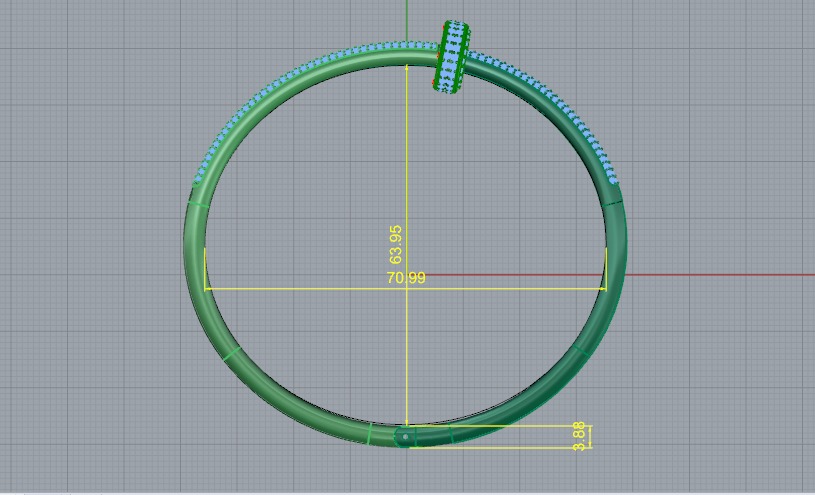 Cartier  Bracelet size21 3D print model_3