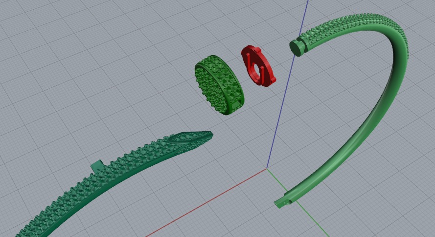 Cartier  Bracelet size21 3D print model_8