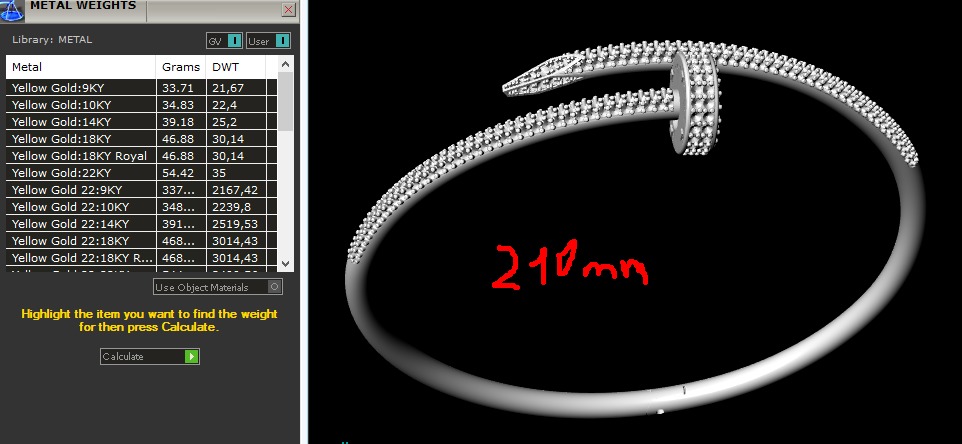 Cartier  Bracelet size21 3D print model_11