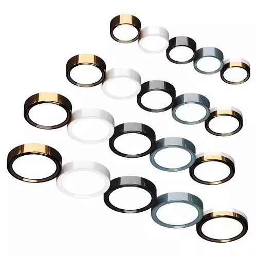 Jasob circular LED Low-poly 3D model