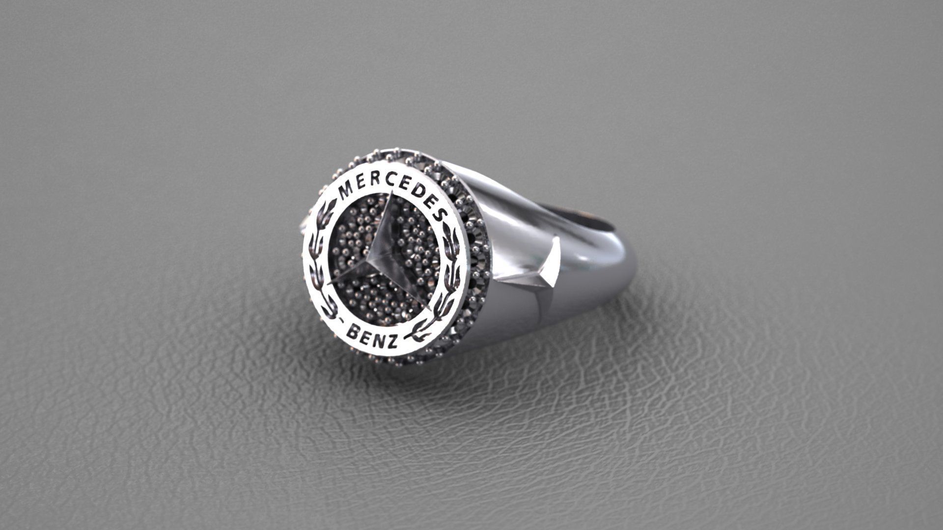 Mercedes ring 3D print model_2