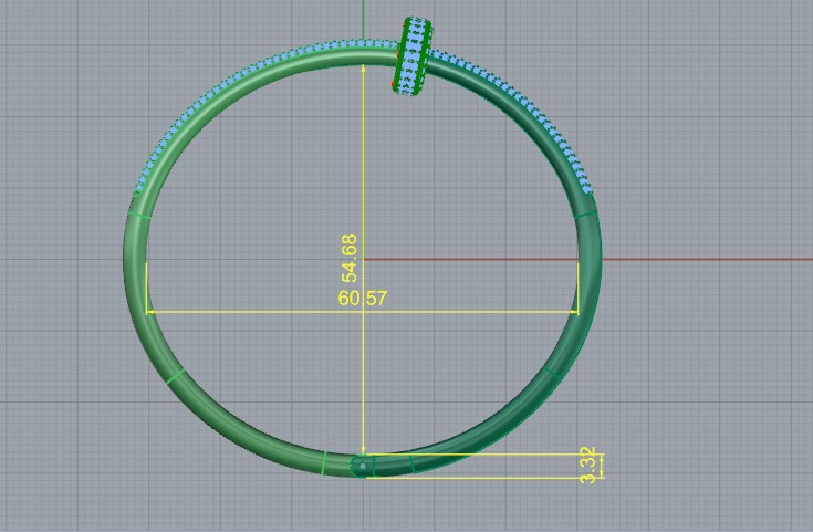  Cartier  bracelet size 18 3D print model_5