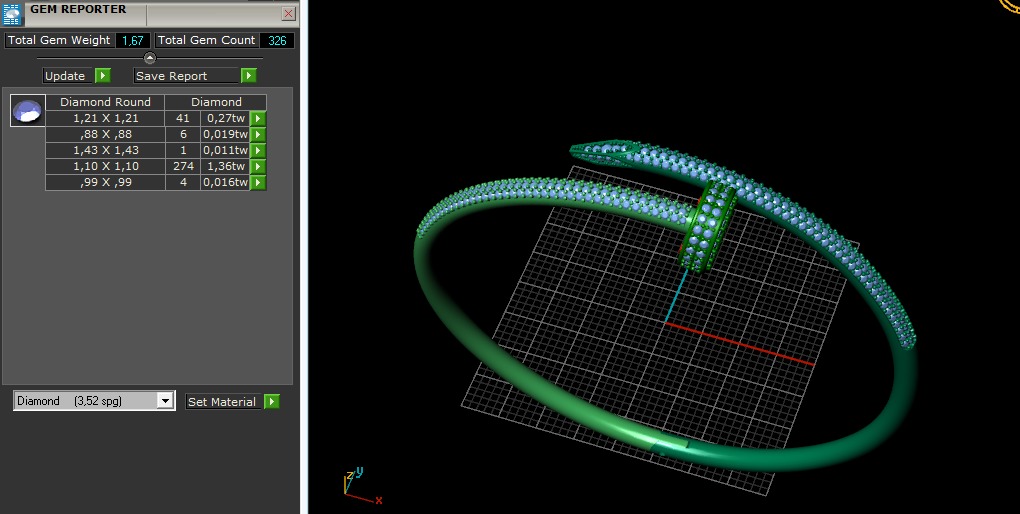  Cartier  bracelet size 18 3D print model_4