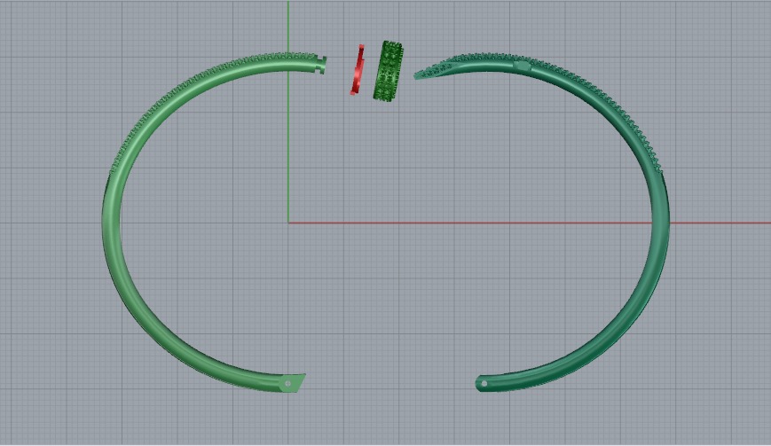  Cartier  bracelet size 18 3D print model_8