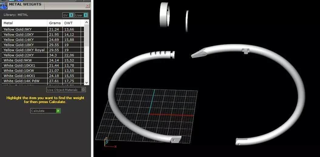 Cartier  bracelet with stones 3D print model_0