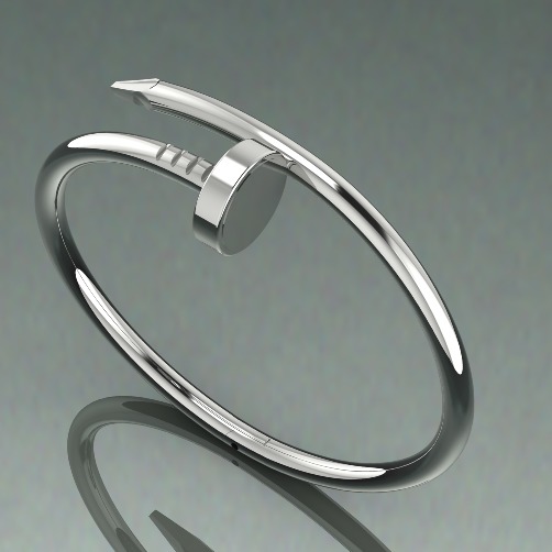 Cartier  bracelet with stones 3D print model_1