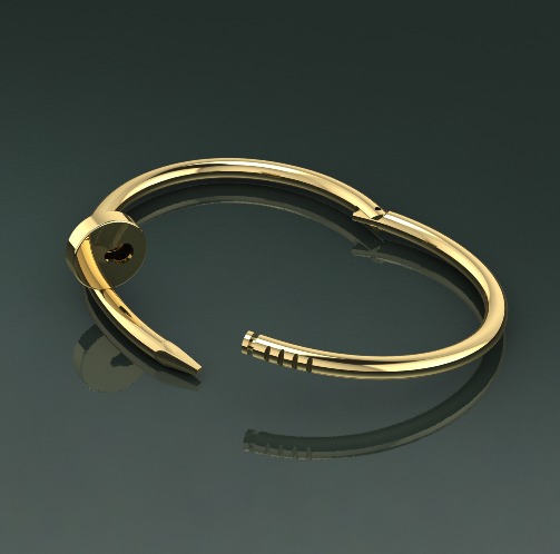 Cartier  bracelet with stones 3D print model_2