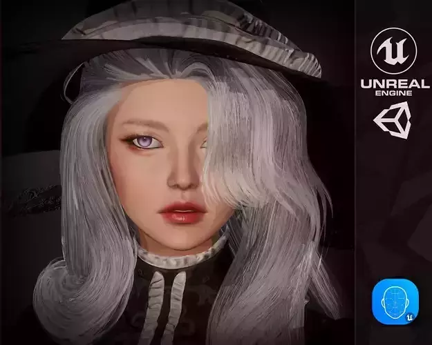 Witch Eliza Low-poly 3D model