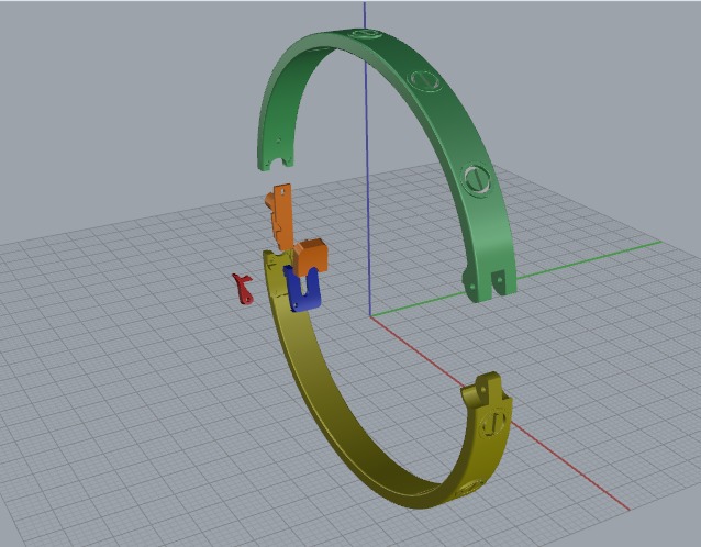 Cartier  bracelet   3D print model_6