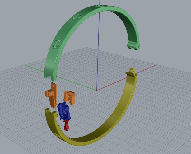 Cartier  bracelet   3D print model_5