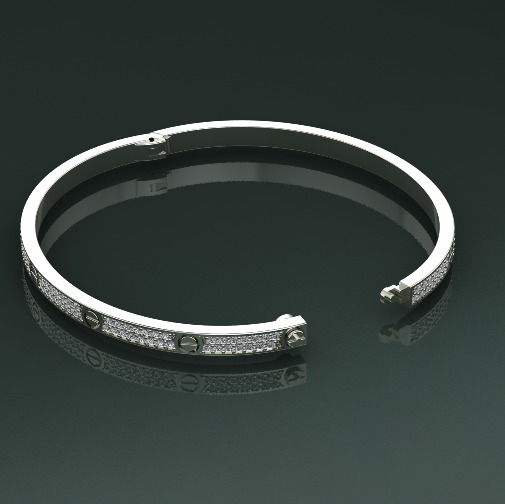  Cartier Bracelet 170 mm 3D print model_1