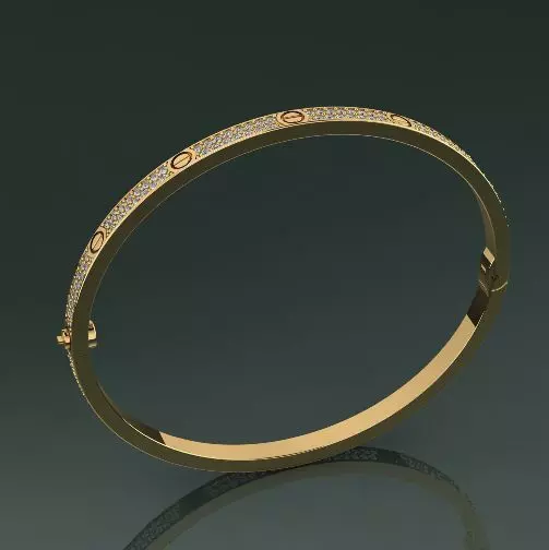  Cartier Bracelet 170 mm 3D print model_0