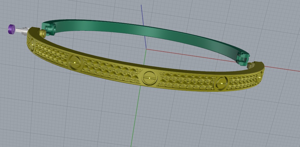  Cartier Bracelet 170 mm 3D print model_7