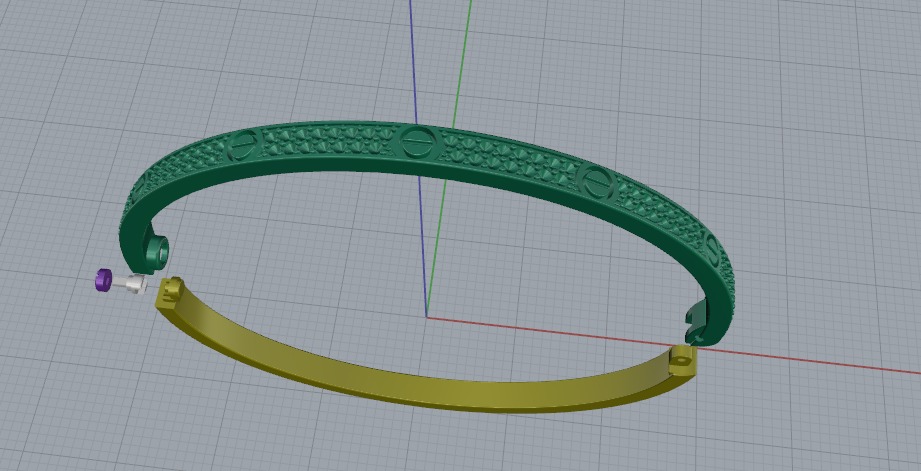  Cartier Bracelet 170 mm 3D print model_6