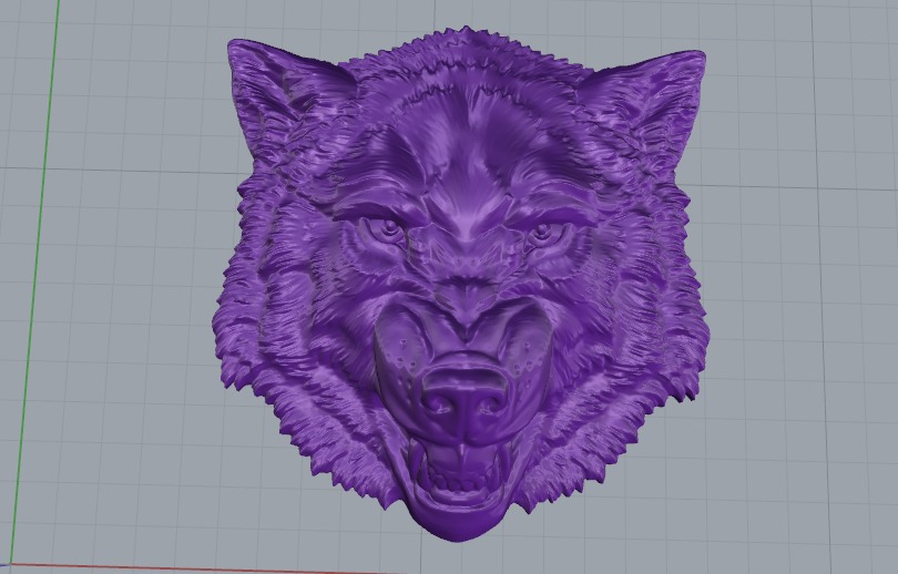   Wolf   pendant 3D print model_3
