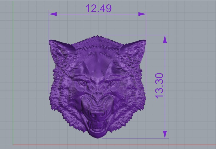   Wolf   pendant 3D print model_1