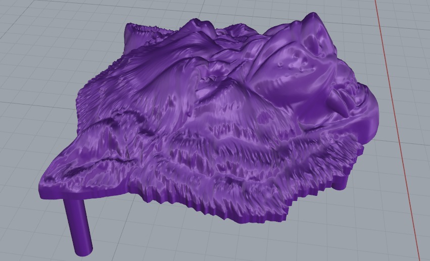   Wolf   pendant 3D print model_5