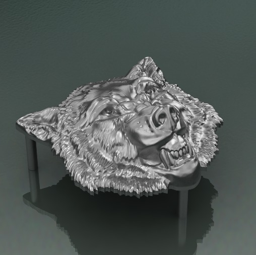   Wolf   pendant 3D print model_8