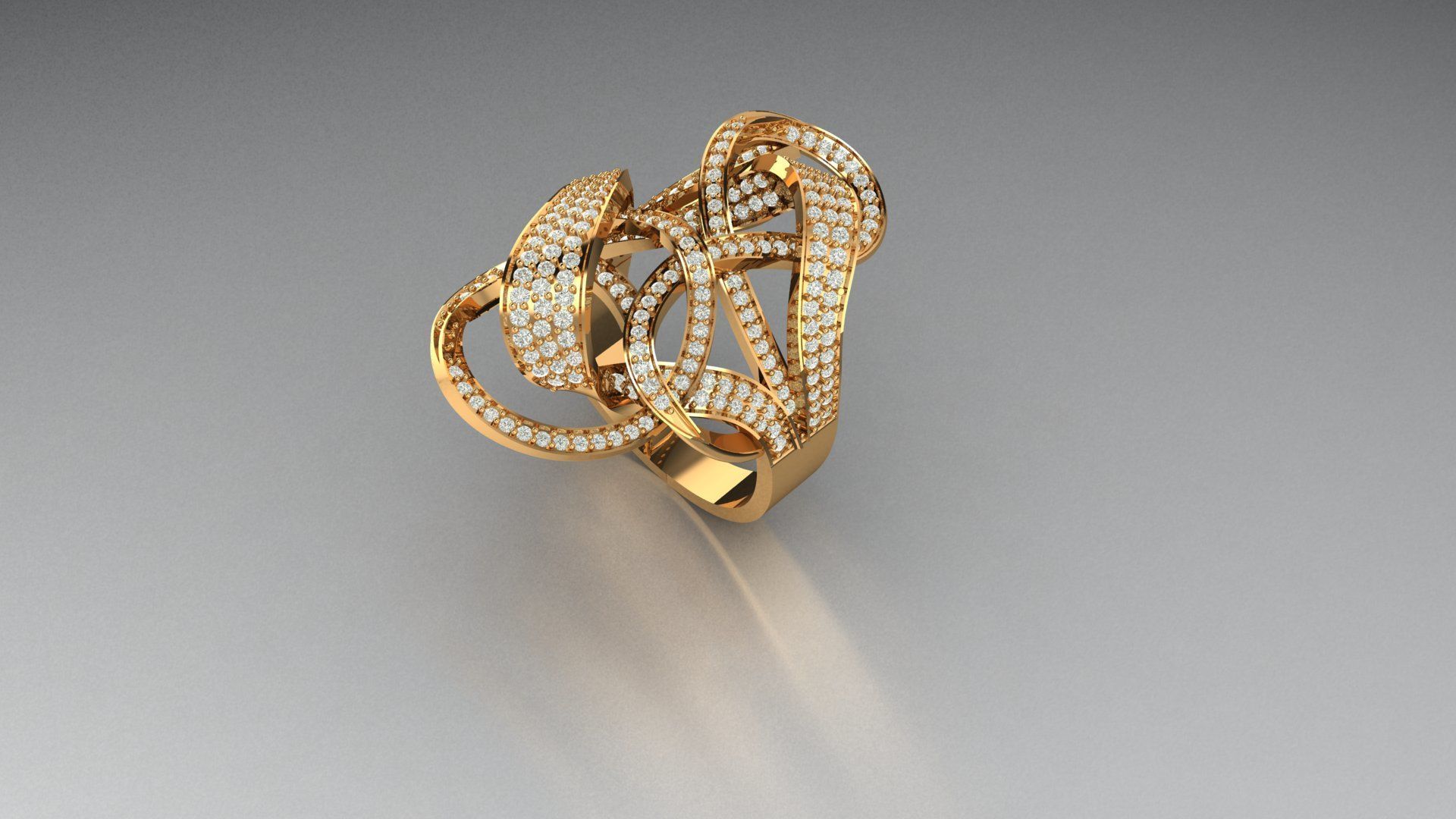 dimand ring 3D print model_3