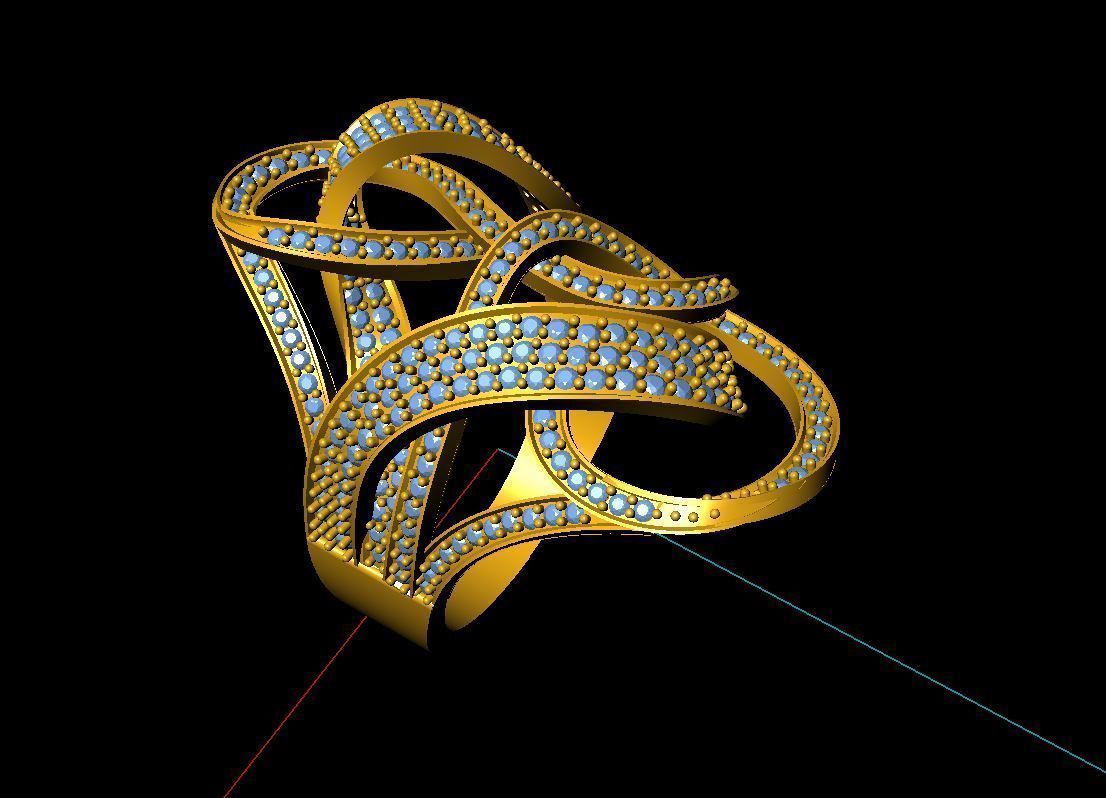 dimand ring 3D print model_9