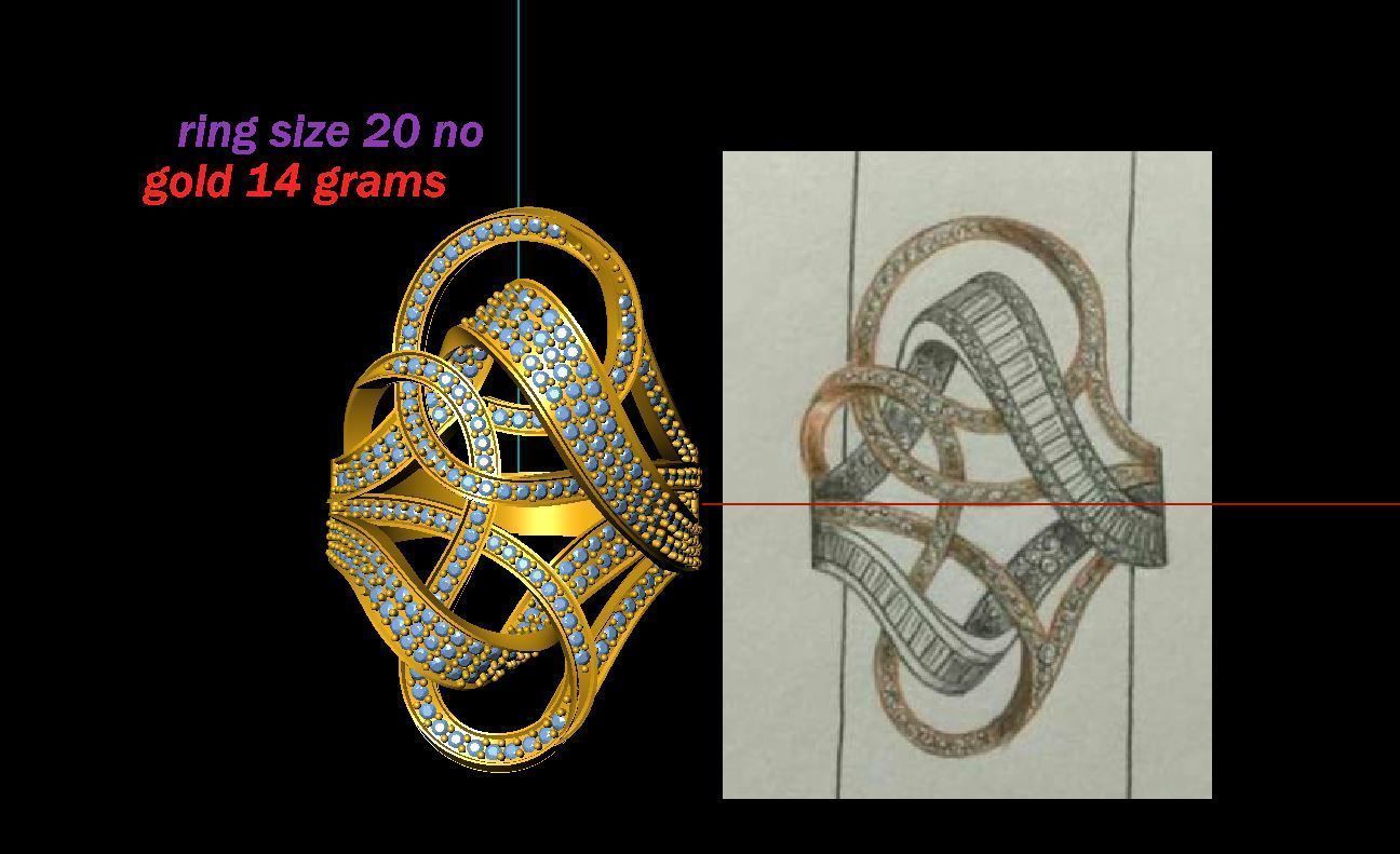 dimand ring 3D print model_11