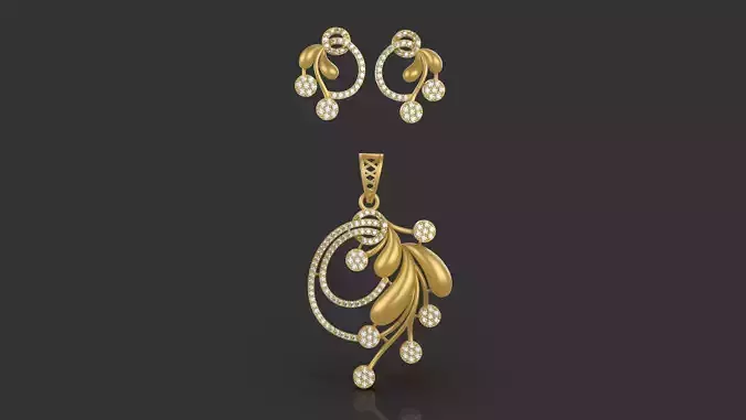 Fancy Pendant Set - 0029  3D print model