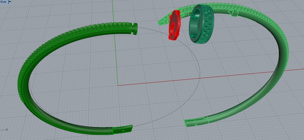  Cartier  bracelet 3D print model_3