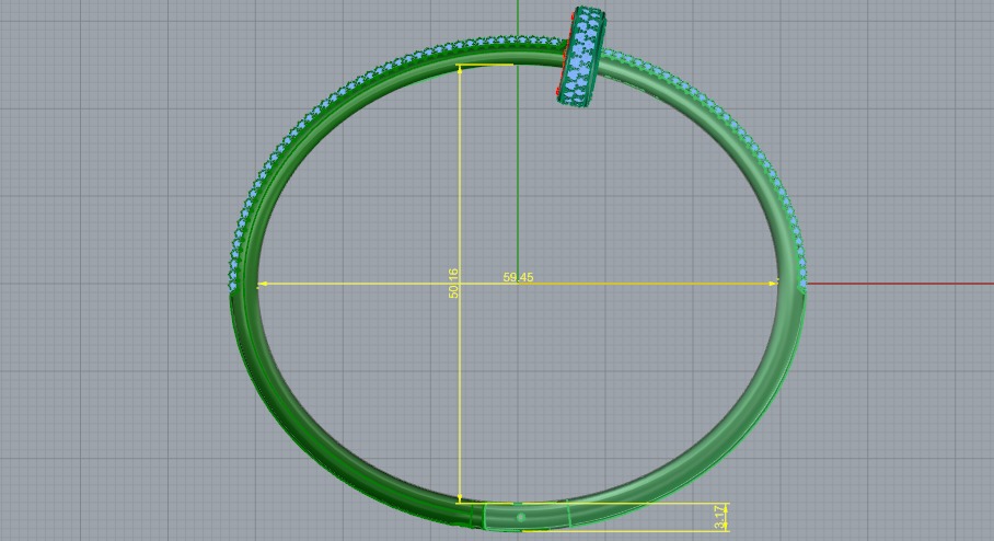  Cartier  bracelet 3D print model_2