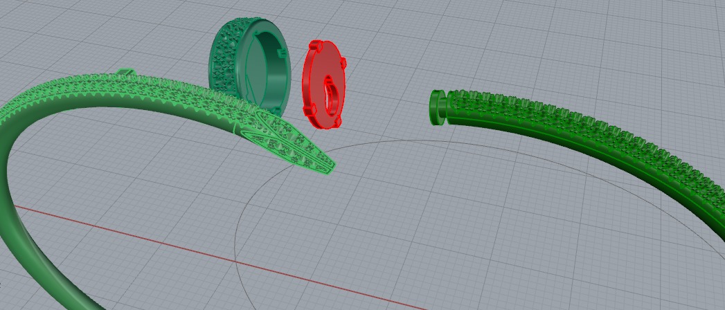  Cartier  bracelet 3D print model_5