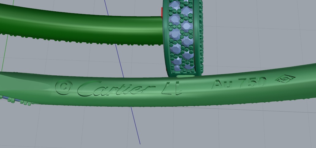  Cartier  bracelet 3D print model_7