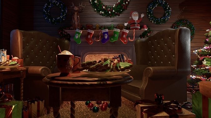 The Festive Christmas 3D Asset Pack 3D model