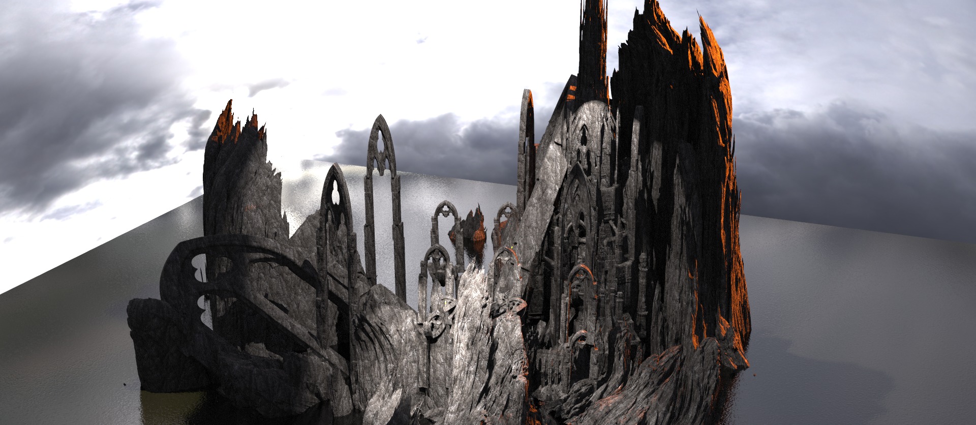 Gorgoroth Temple Fortress Ruins bridge 2  3D model_1