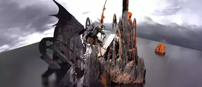 Gorgoroth Temple Fortress With balrog