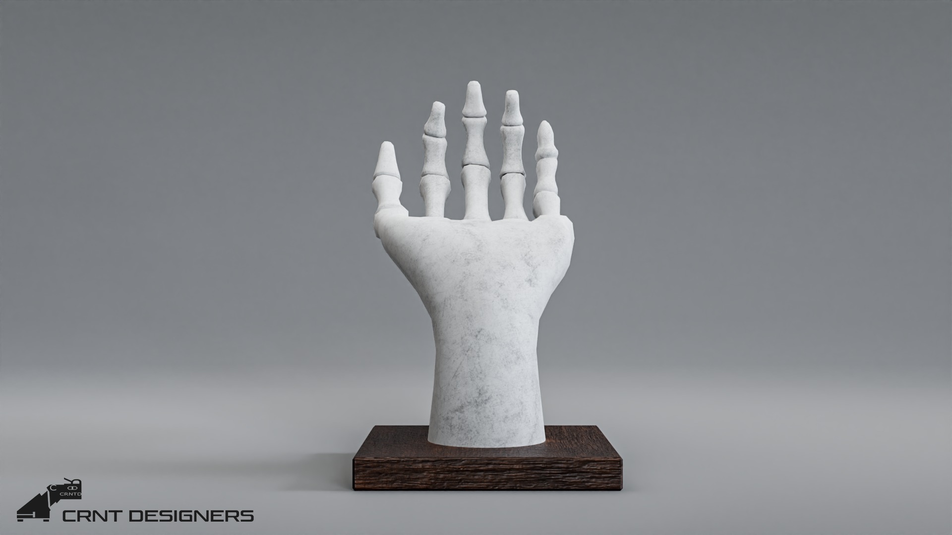 Human Hand Skeleton Low-poly 3D model_7
