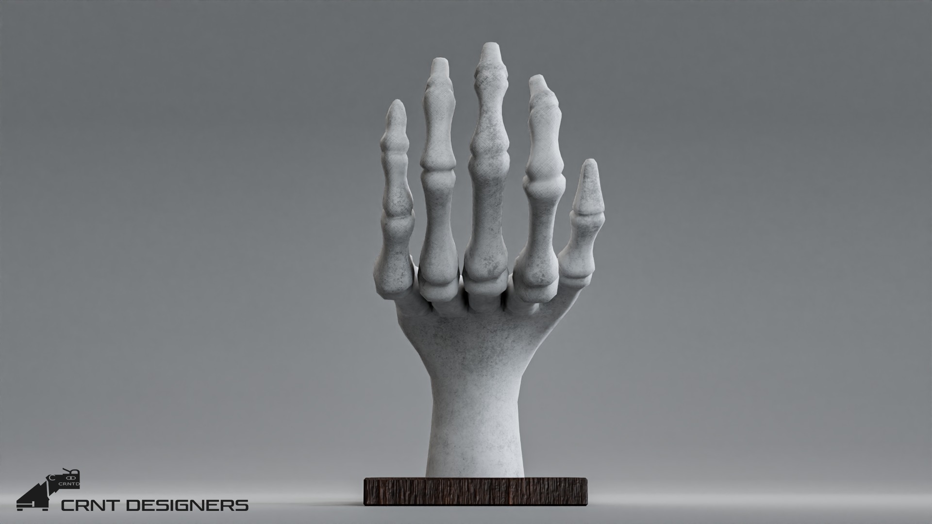 Human Hand Skeleton Low-poly 3D model_2