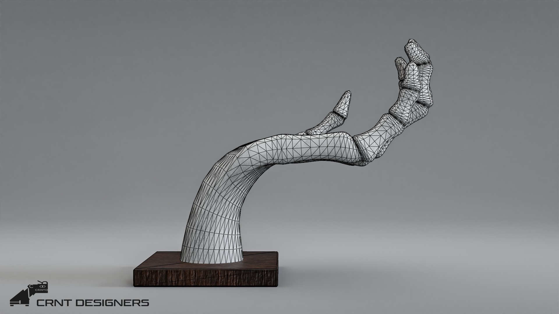 Human Hand Skeleton Low-poly 3D model_4