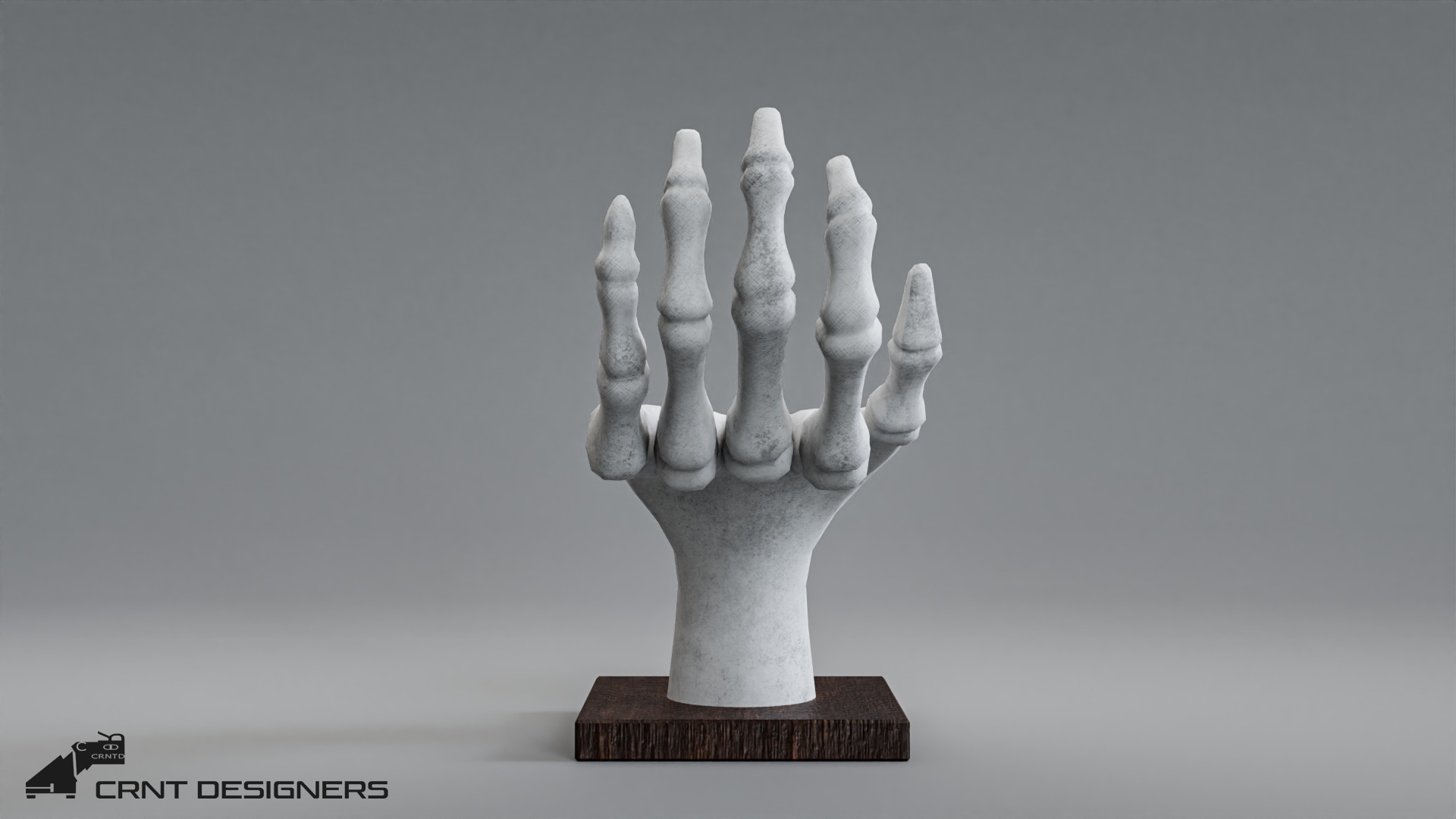 Human Hand Skeleton Low-poly 3D model_5