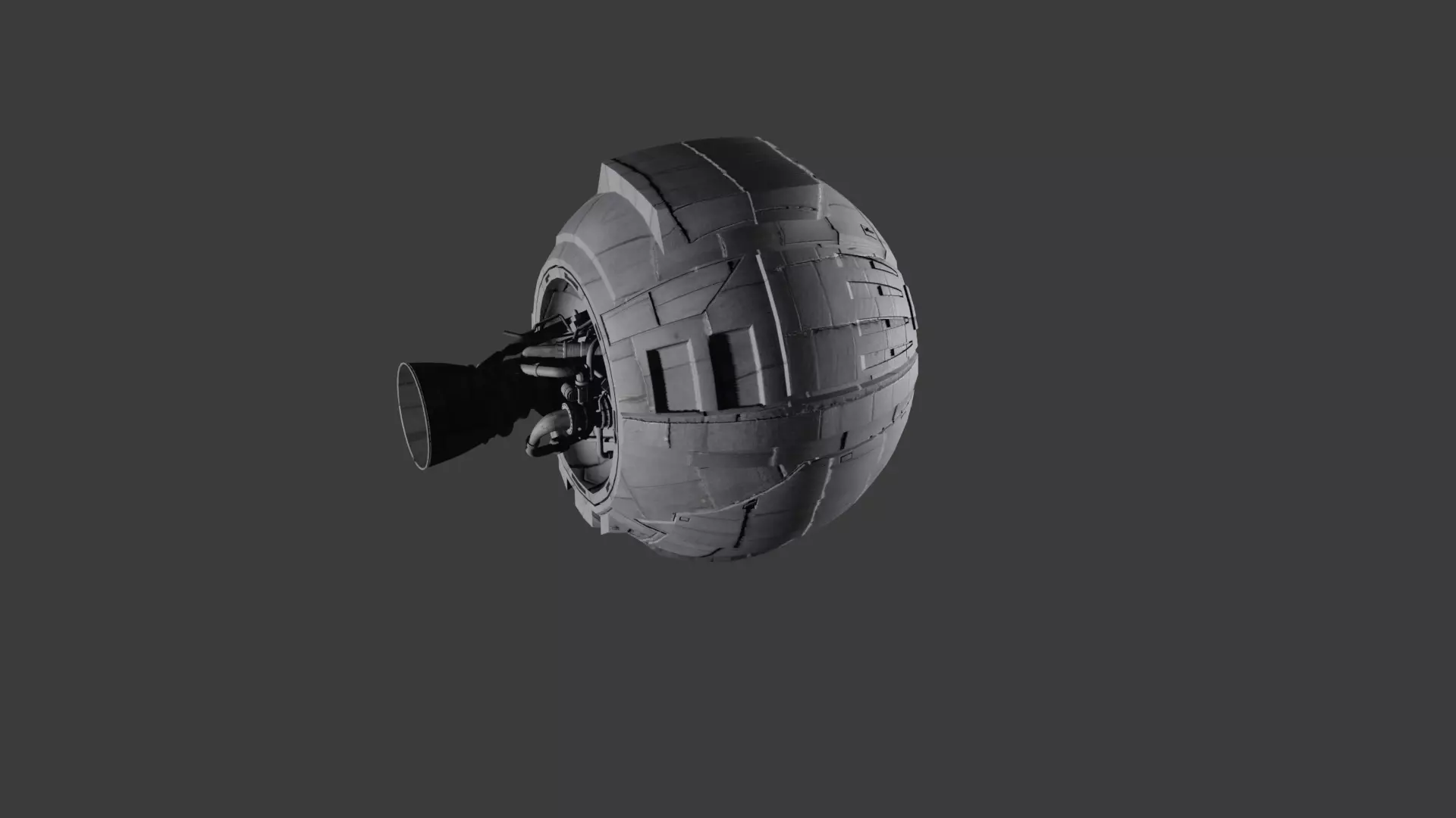 Circular Space Pod Free 3D model