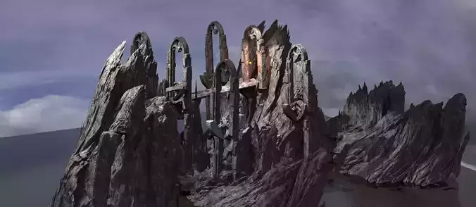 Moria Mountain Cliff kit bash 1