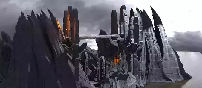 Moria Mountain Cliff kit bash 2 