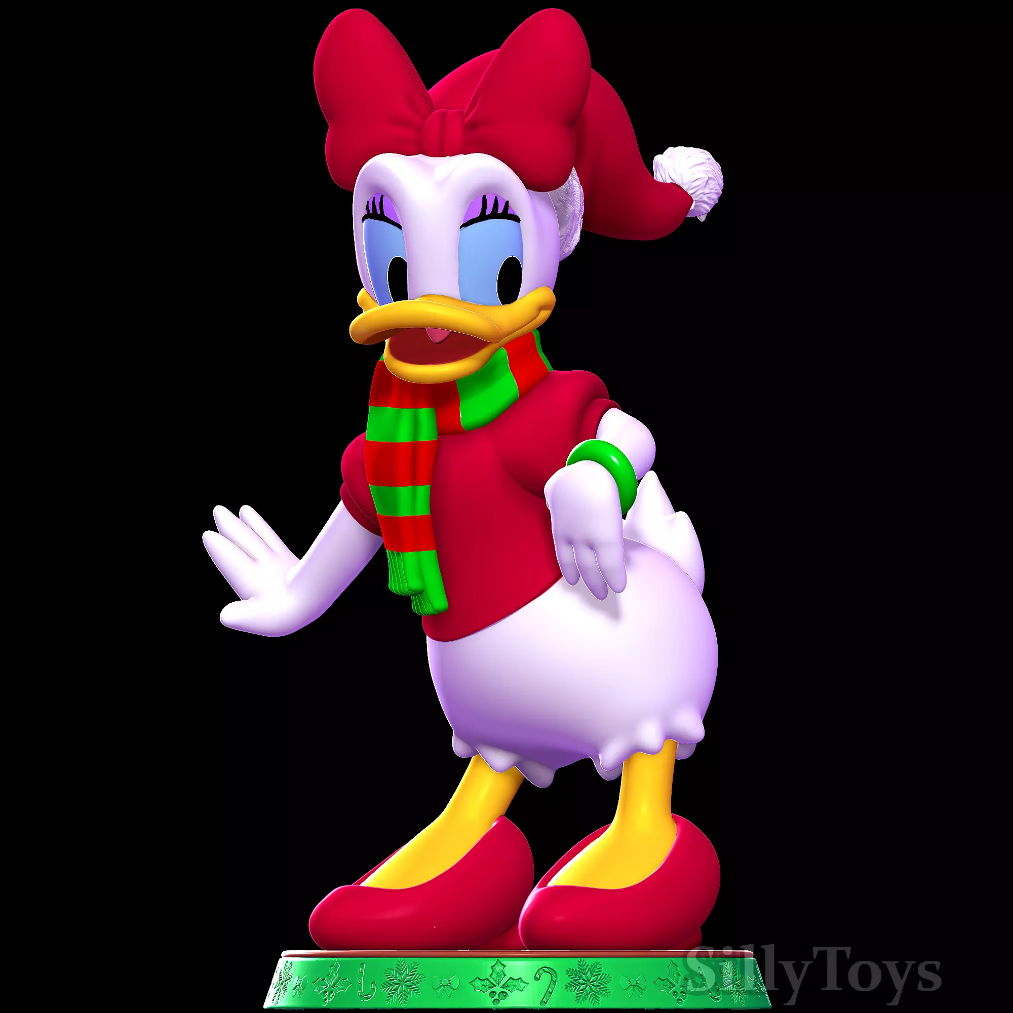 Daisy Duck Christmas 3D print model_0