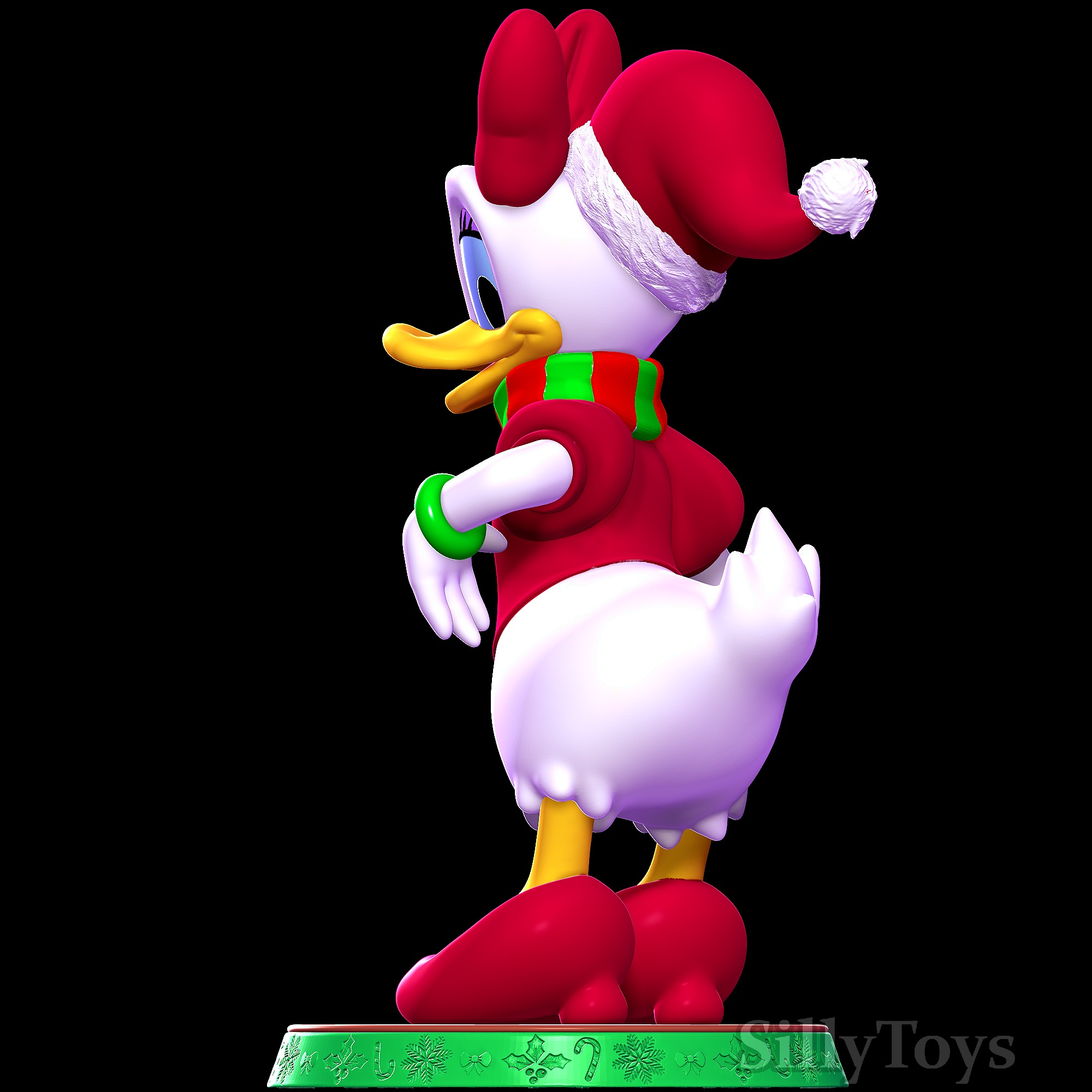 Daisy Duck Christmas 3D print model_1