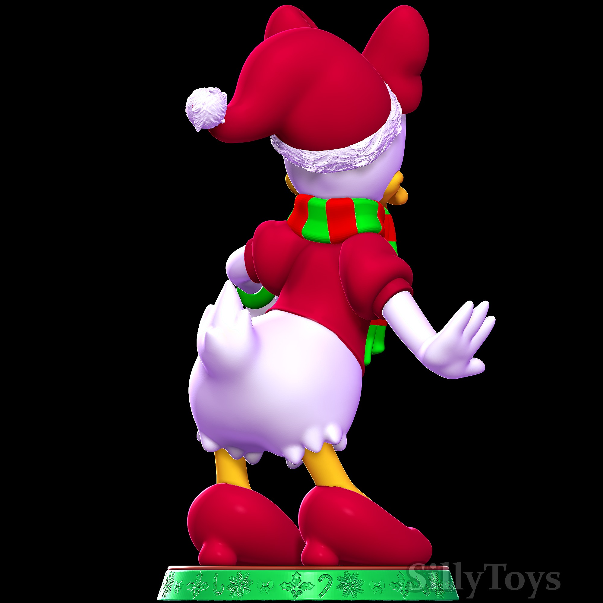 Daisy Duck Christmas 3D print model_2