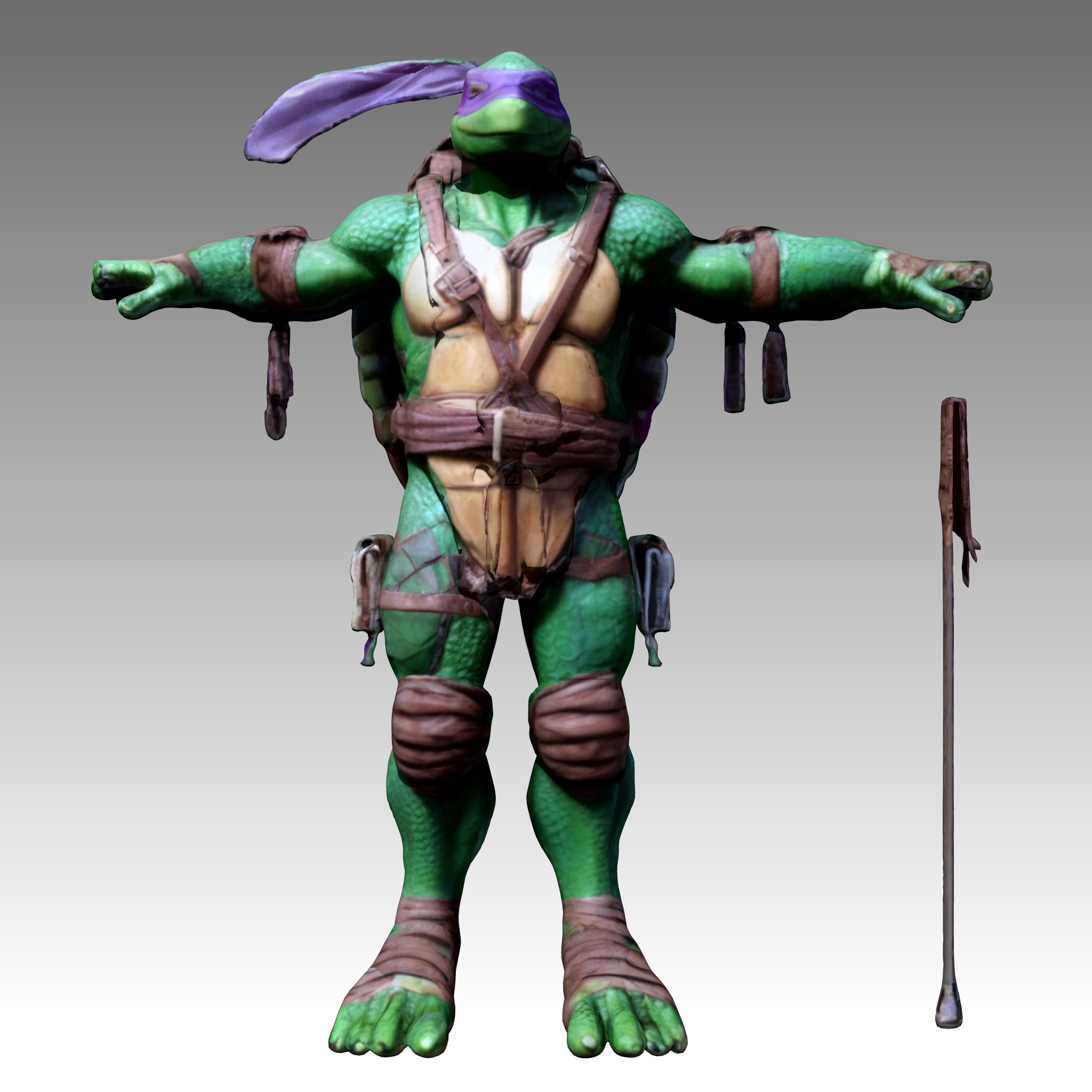 TMNT Ninja Turtles Donatello Low-poly 3D model_2