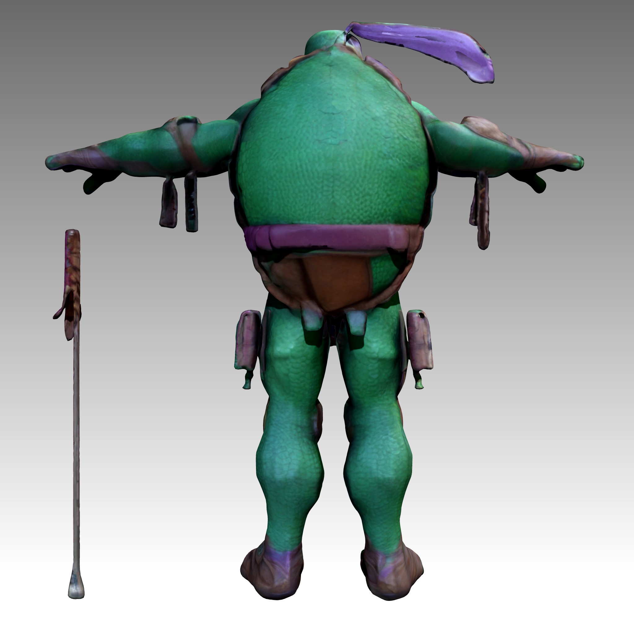 TMNT Ninja Turtles Donatello Low-poly 3D model_6
