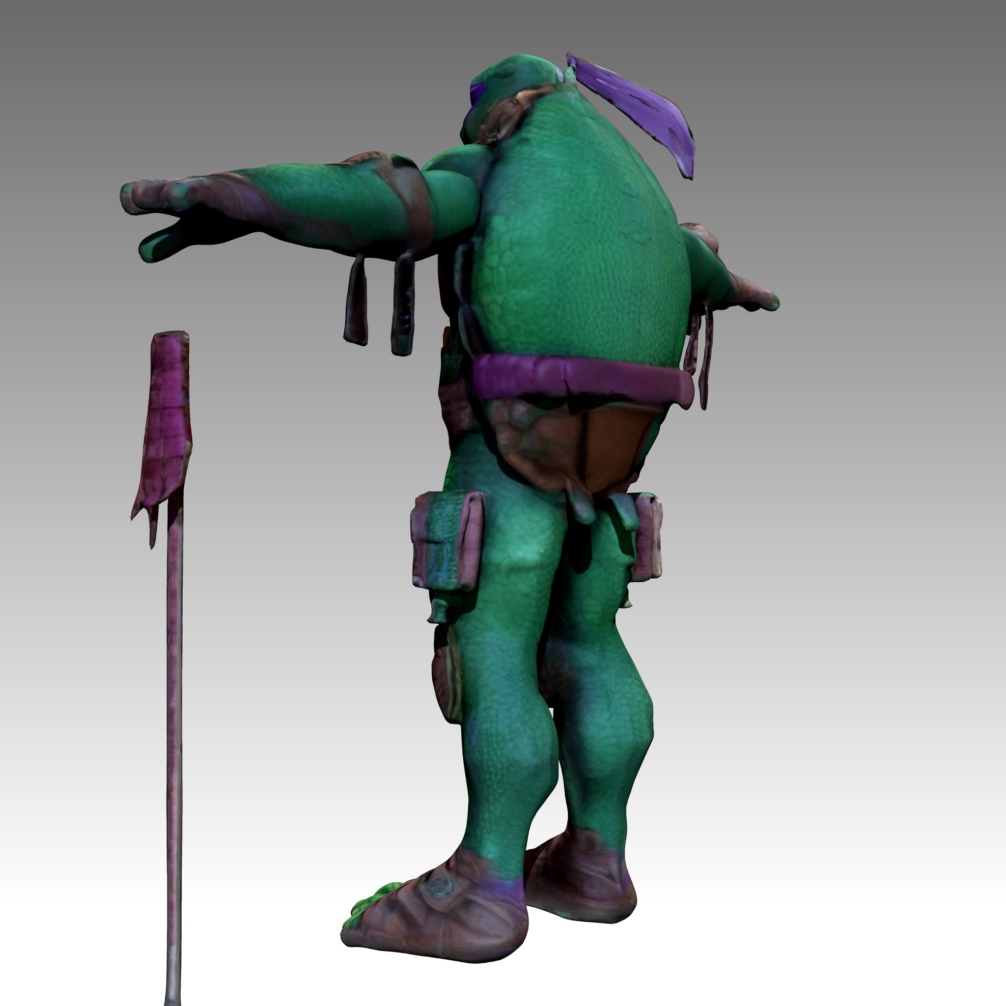 TMNT Ninja Turtles Donatello Low-poly 3D model_7