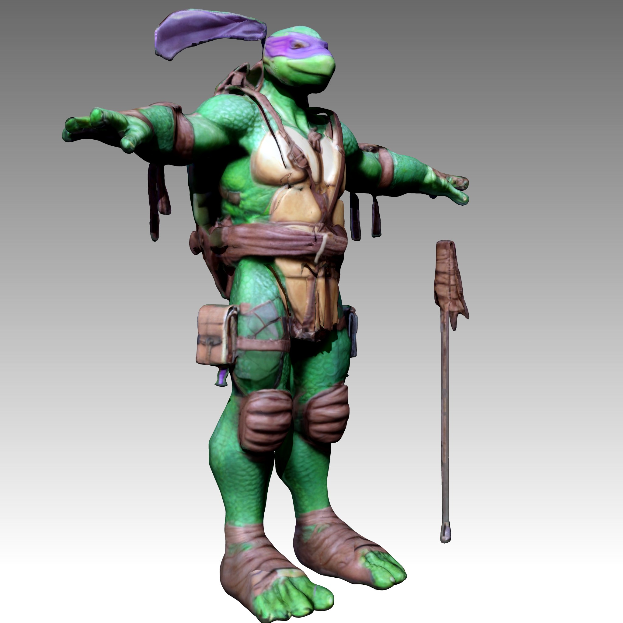 TMNT Ninja Turtles Donatello Low-poly 3D model_4