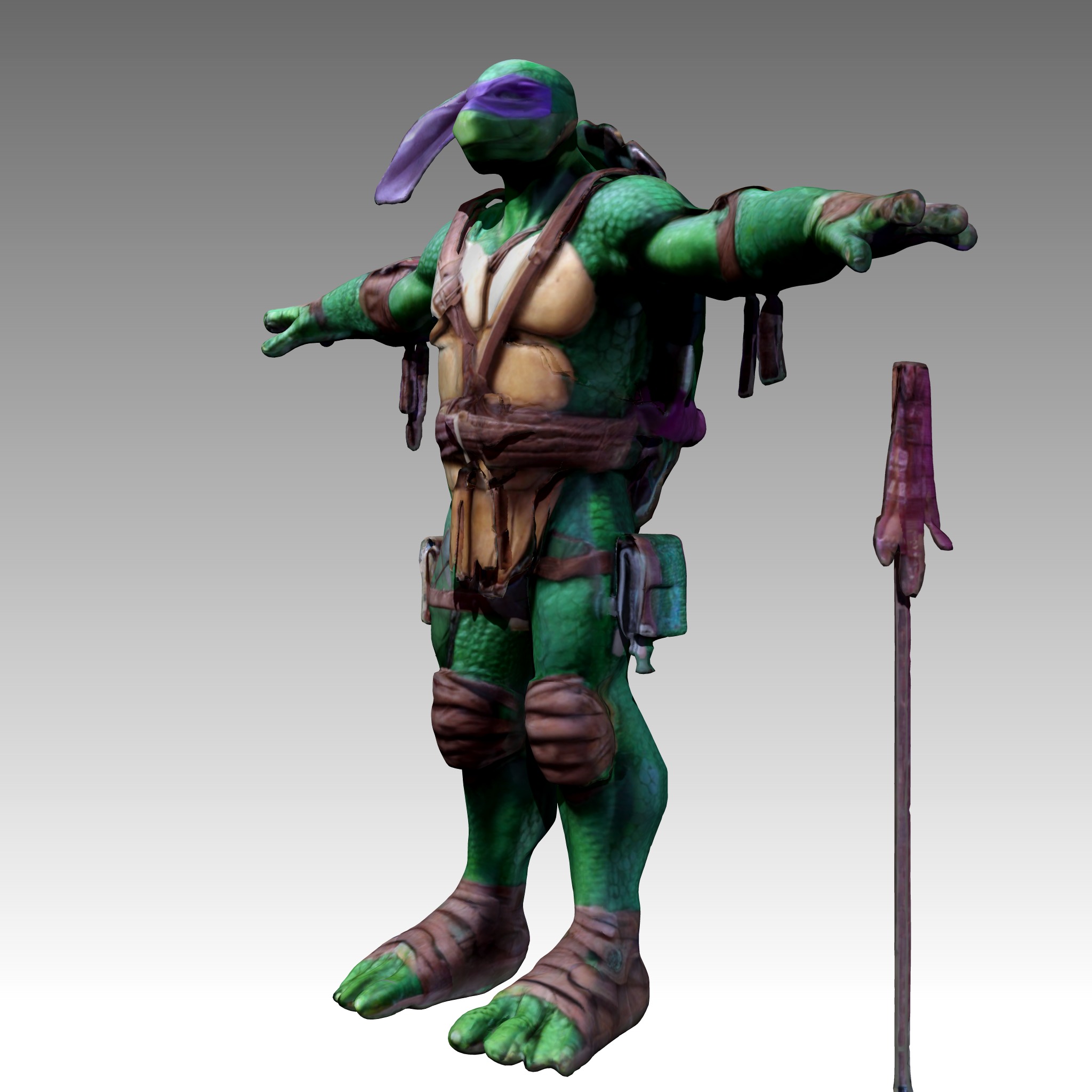 TMNT Ninja Turtles Donatello Low-poly 3D model_3