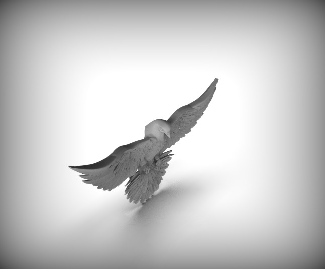 Eagle Zbrush Sculpt 3D model 3D print model_1