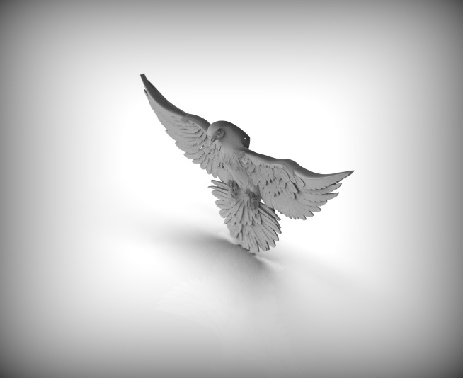 Eagle Zbrush Sculpt 3D model 3D print model_4